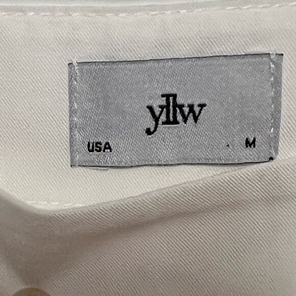 New YLLW the Label Marchesa White side Zip Coastal Shorts Sz M - Picture 4 of 5